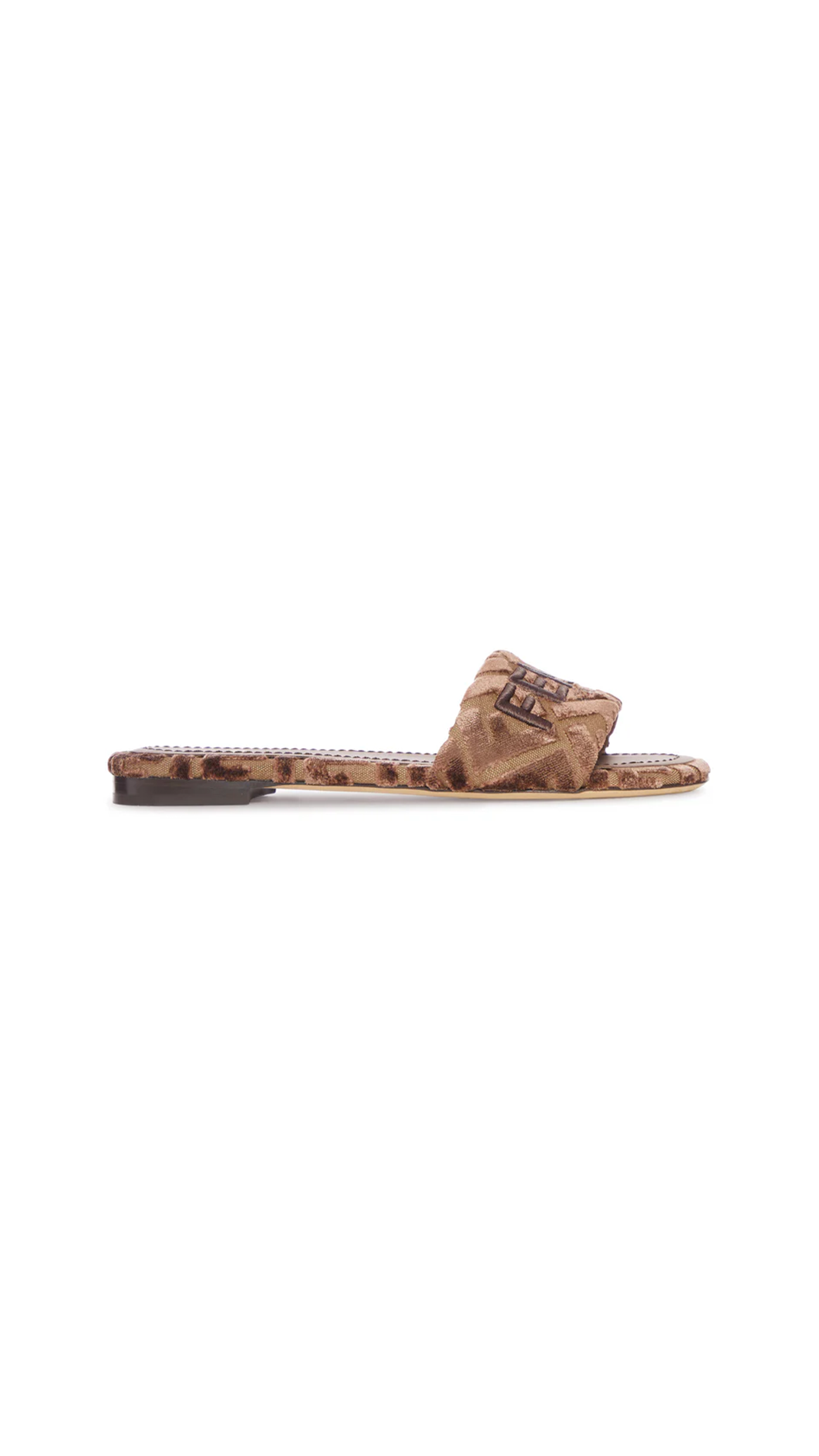 FF Jacquard Sunshine Slides - Brown