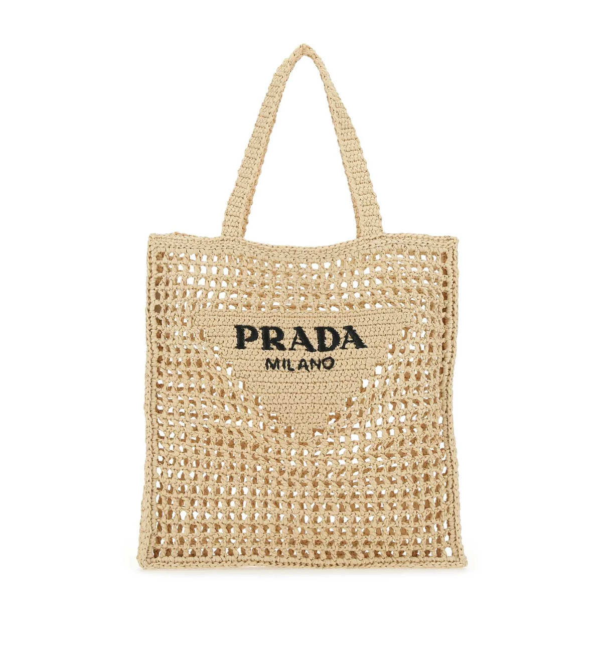 Logo Embroidered Woven Tote Bag