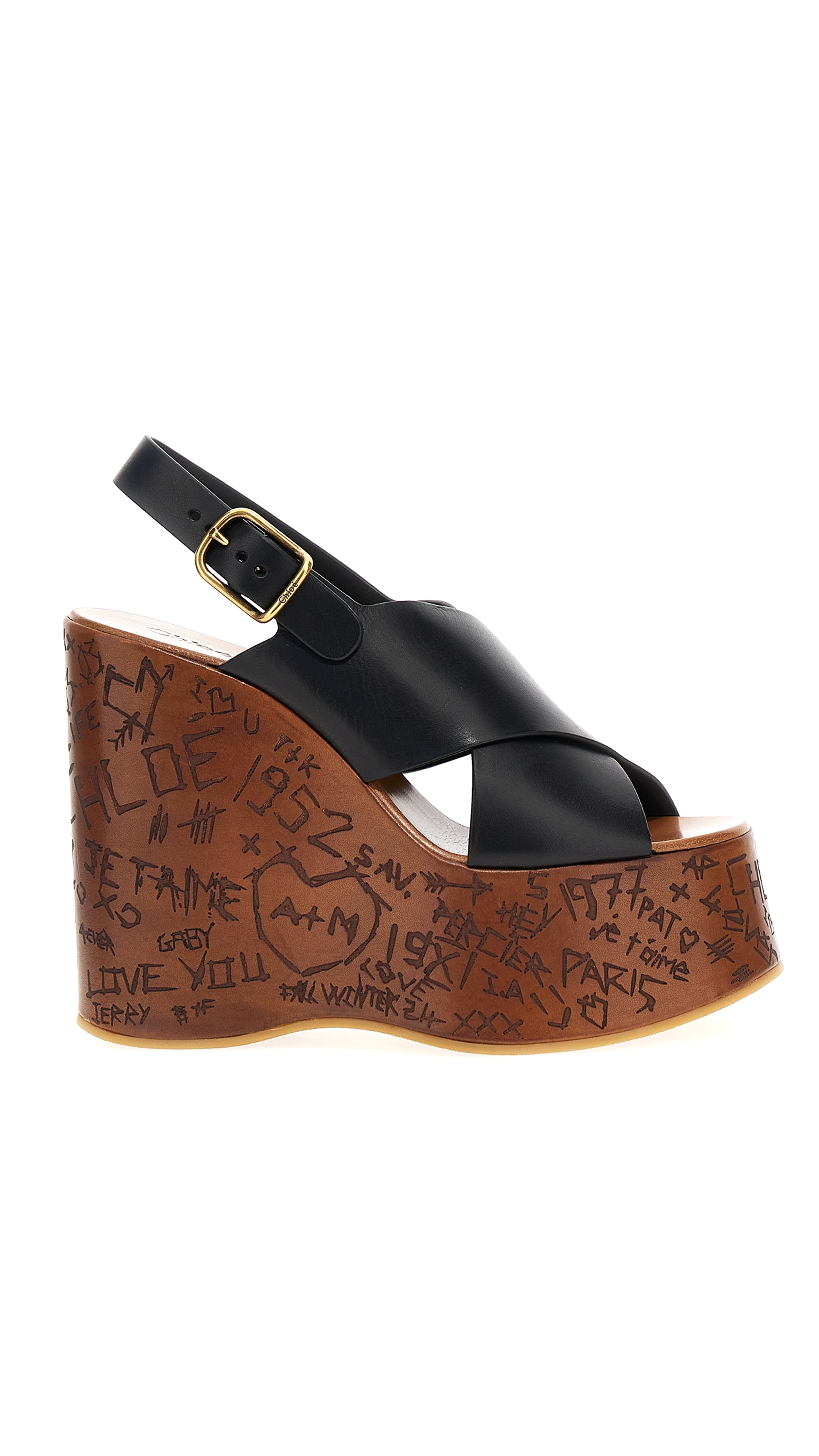 Maxime Wedge Sandal - Black