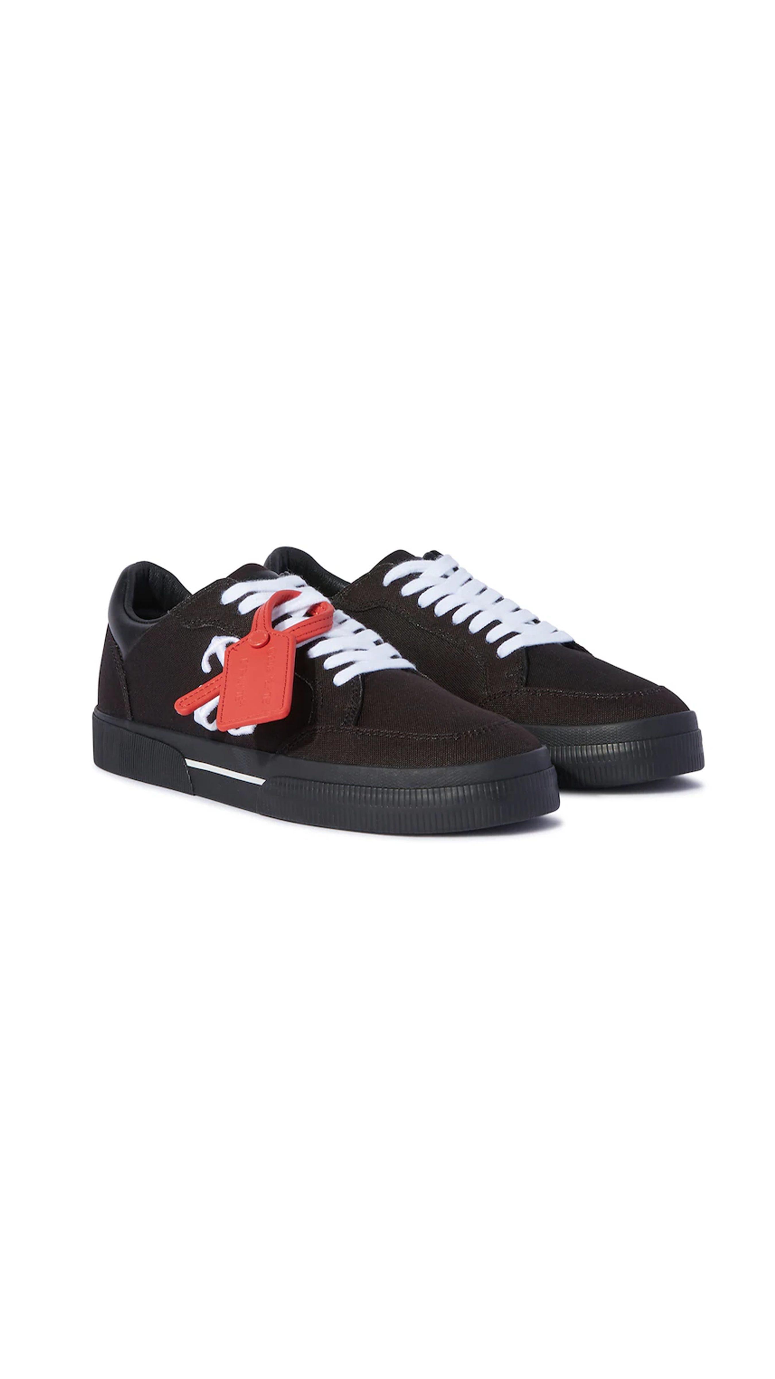 Canvas Vulcanized Sneakers -  Black