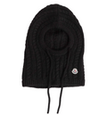 Cable knit alpaca blend balaclava