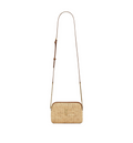 Gaby Zipped Pouch In Raffia