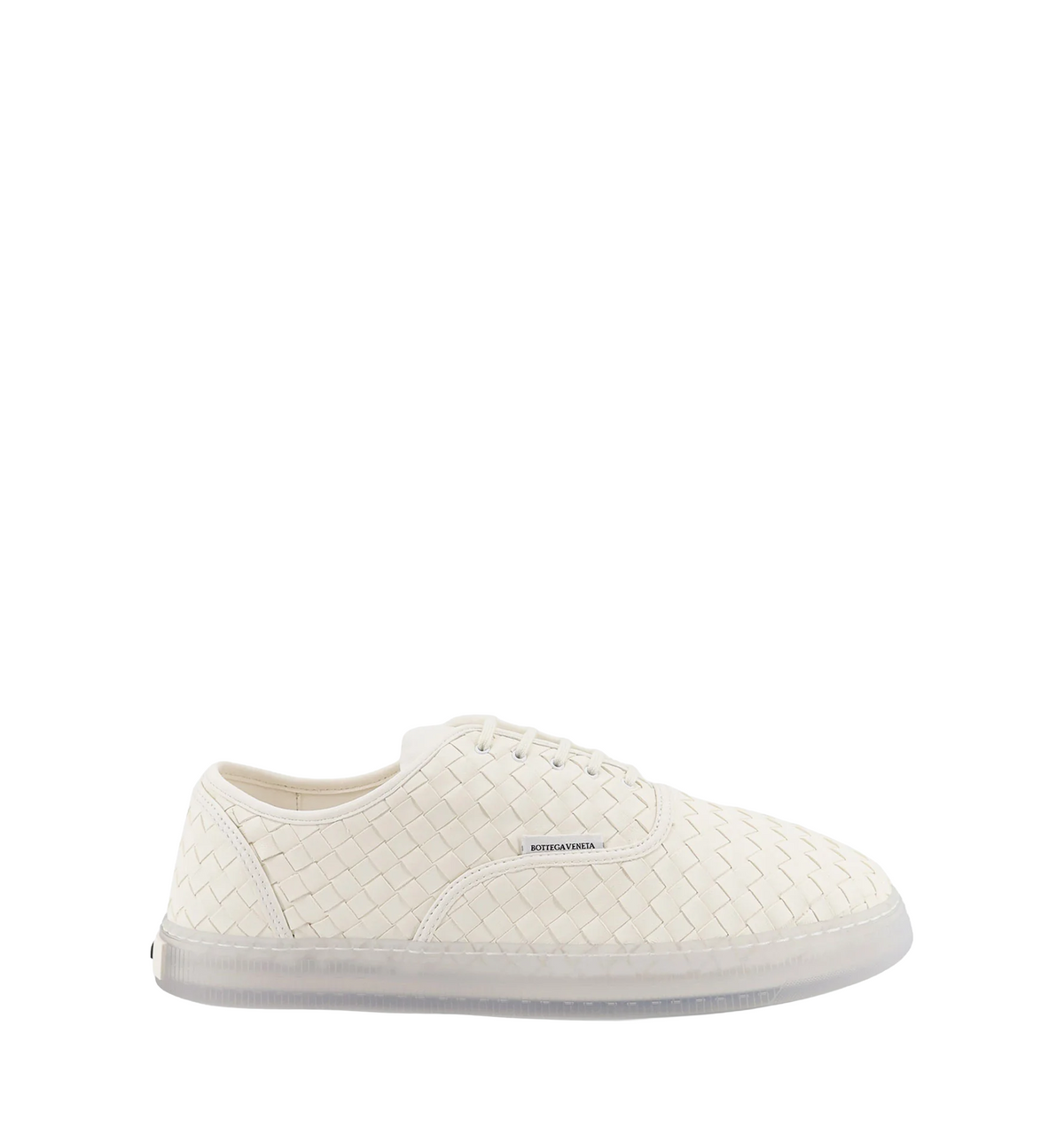 Serena leather sneakers with woven effect