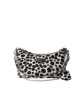 Printed calf hair mini-bag