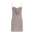 Crêpe mini Dress with floral appliqués