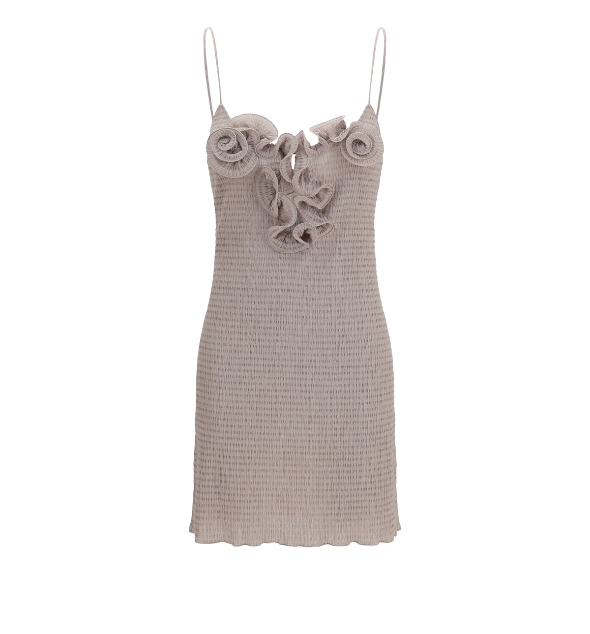 Crêpe mini Dress with floral appliqués