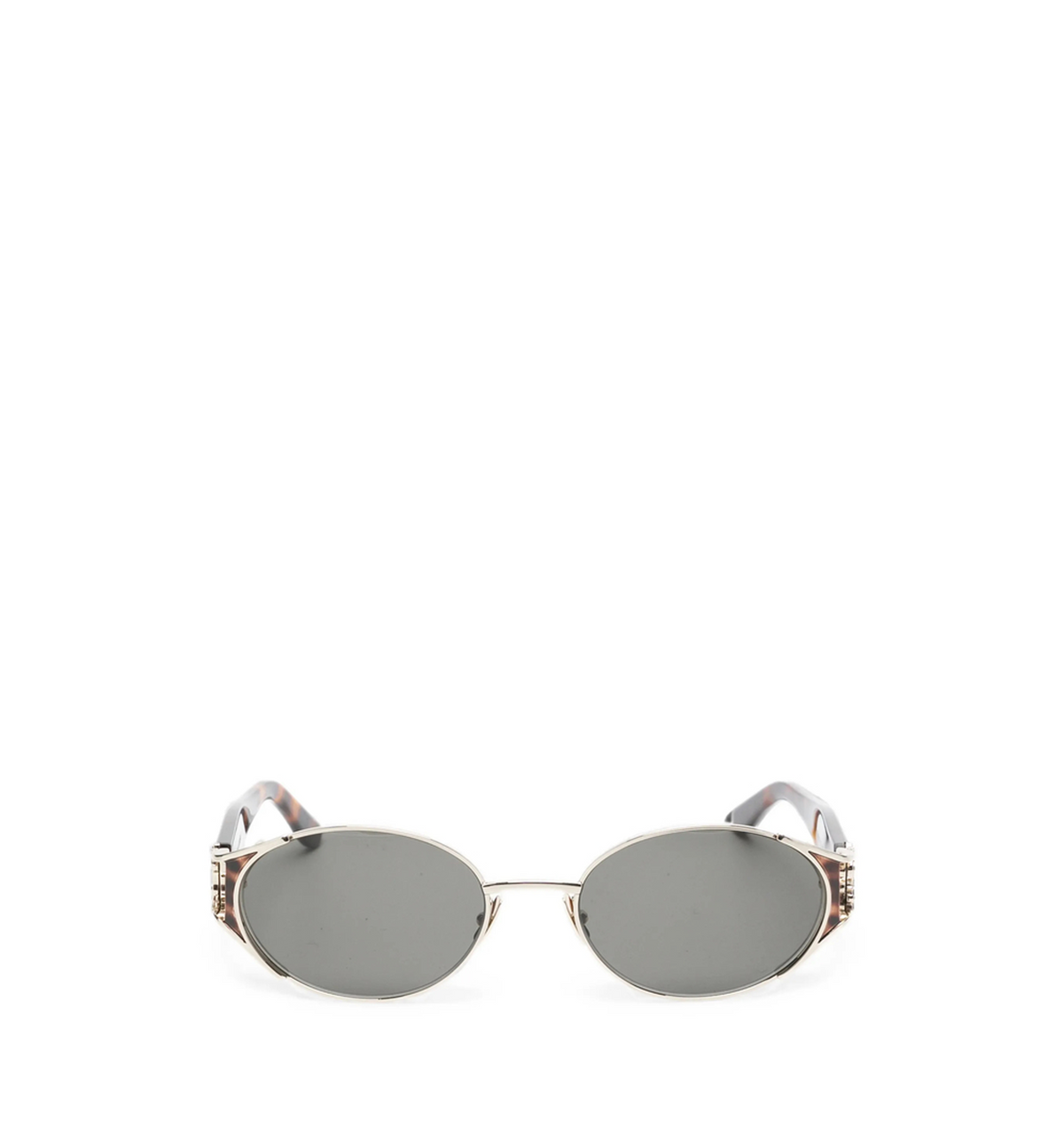 Tortoiseshell-effect Round-frame Sunglasses