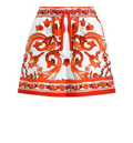 Majolica-print bermuda poplin shorts