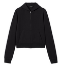 Cotton jersey and cashmere zip jacket