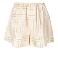 Monogram silk pj shorts