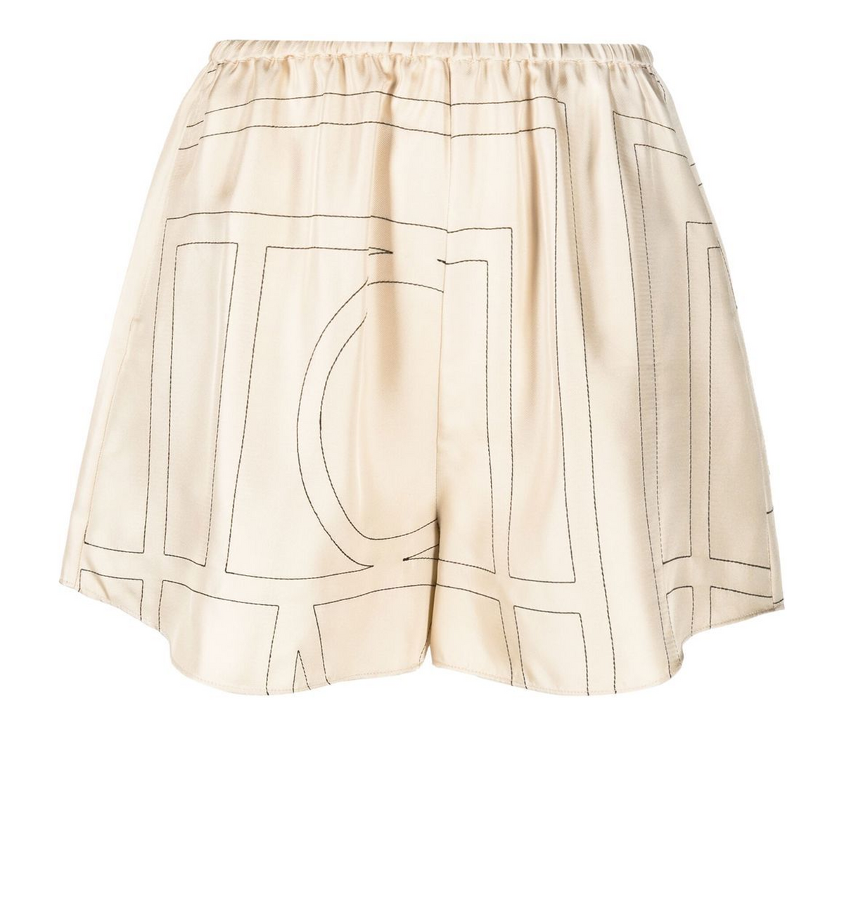 Monogram silk pj shorts