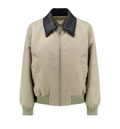 Nylon blouson with Intrecciato leather collar