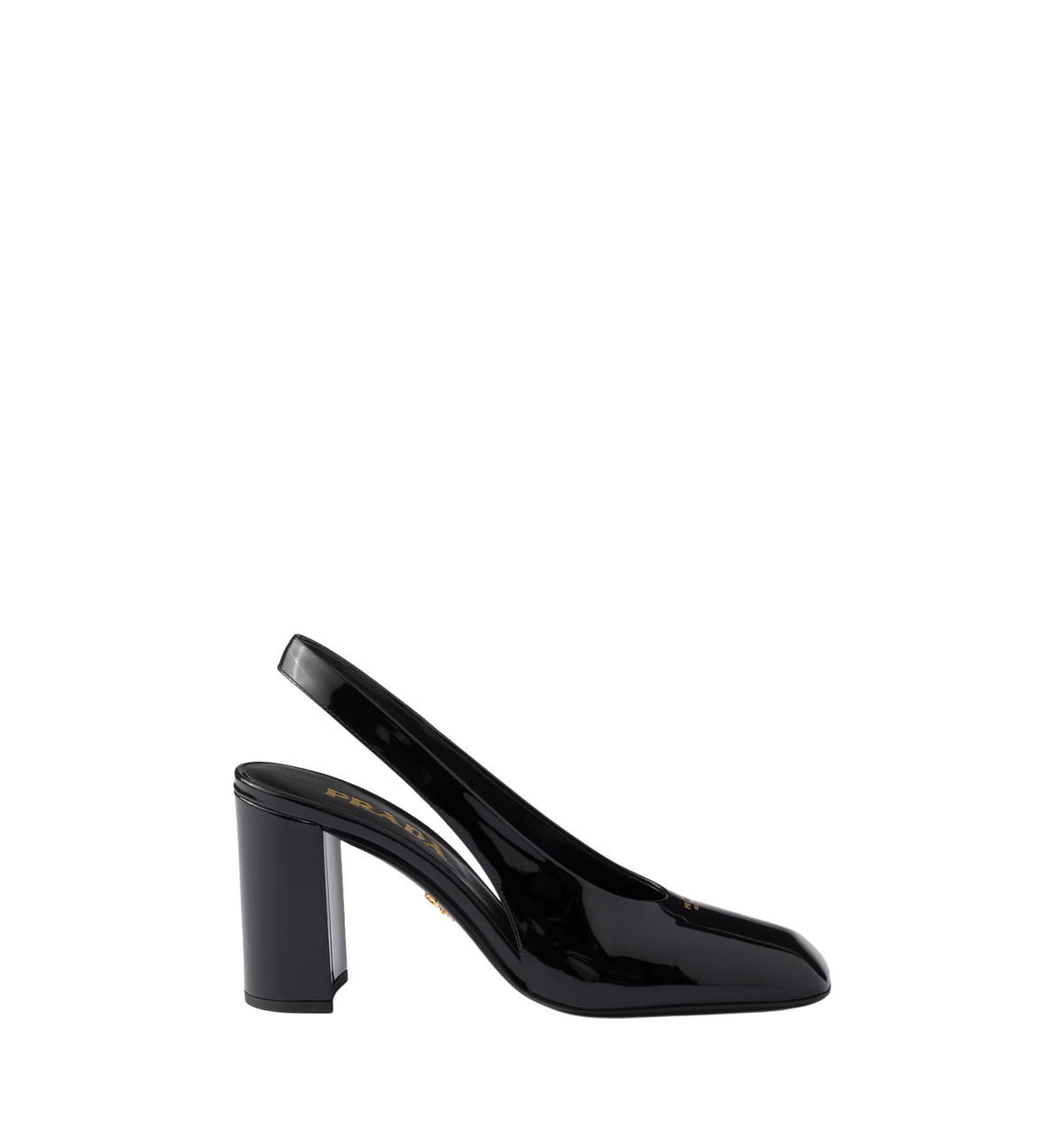 Patent leather slingback pumps