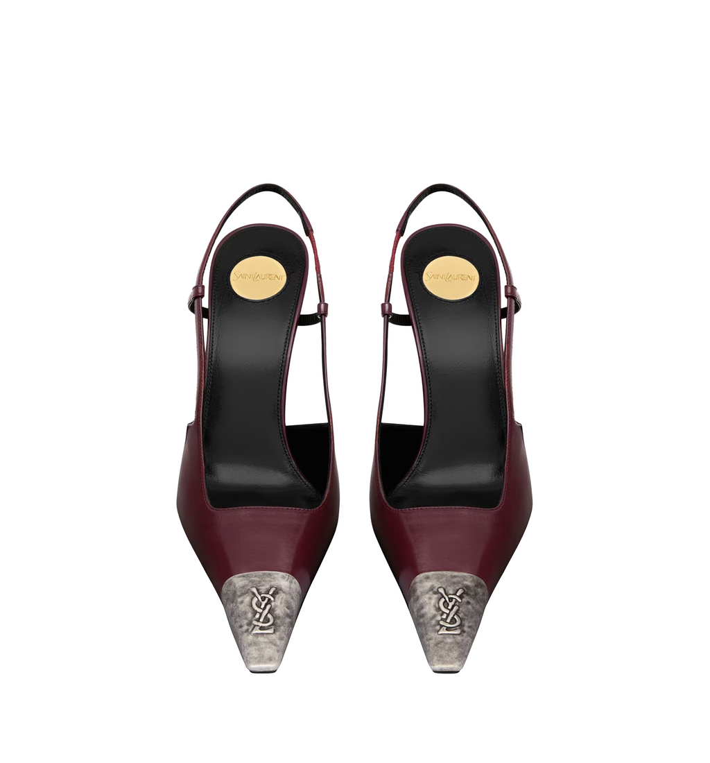 JEANNE slingback pumps in smooth leather