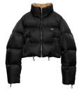 Cropped Re-Nylon down jacket