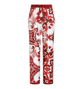Majolica-print twill vanity trousers