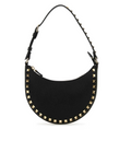 Black leather Rockstud handbag