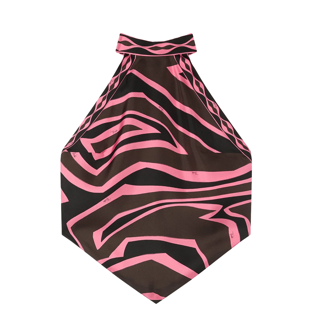 Labirinto Print Silk Scarf Top