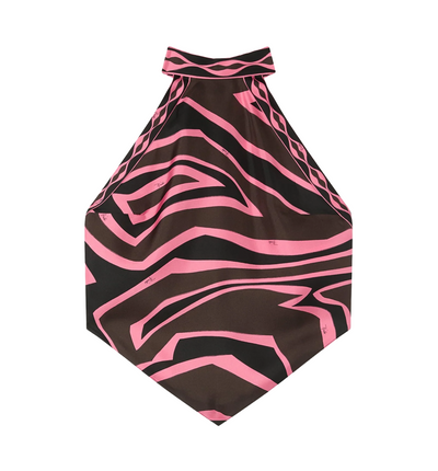 Labirinto Print Silk Scarf Top
