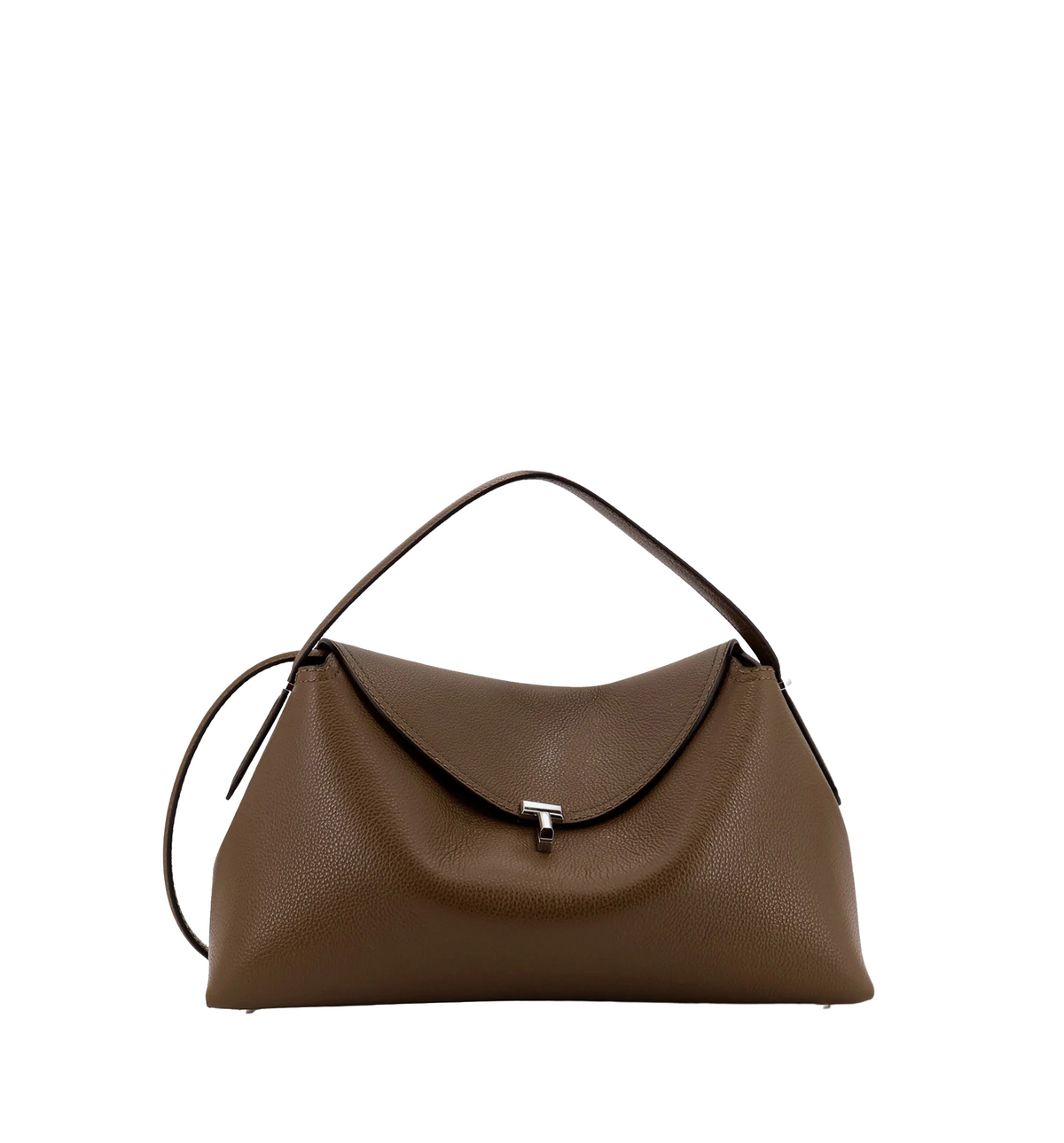 T-Lock hammered leather shoulder bag