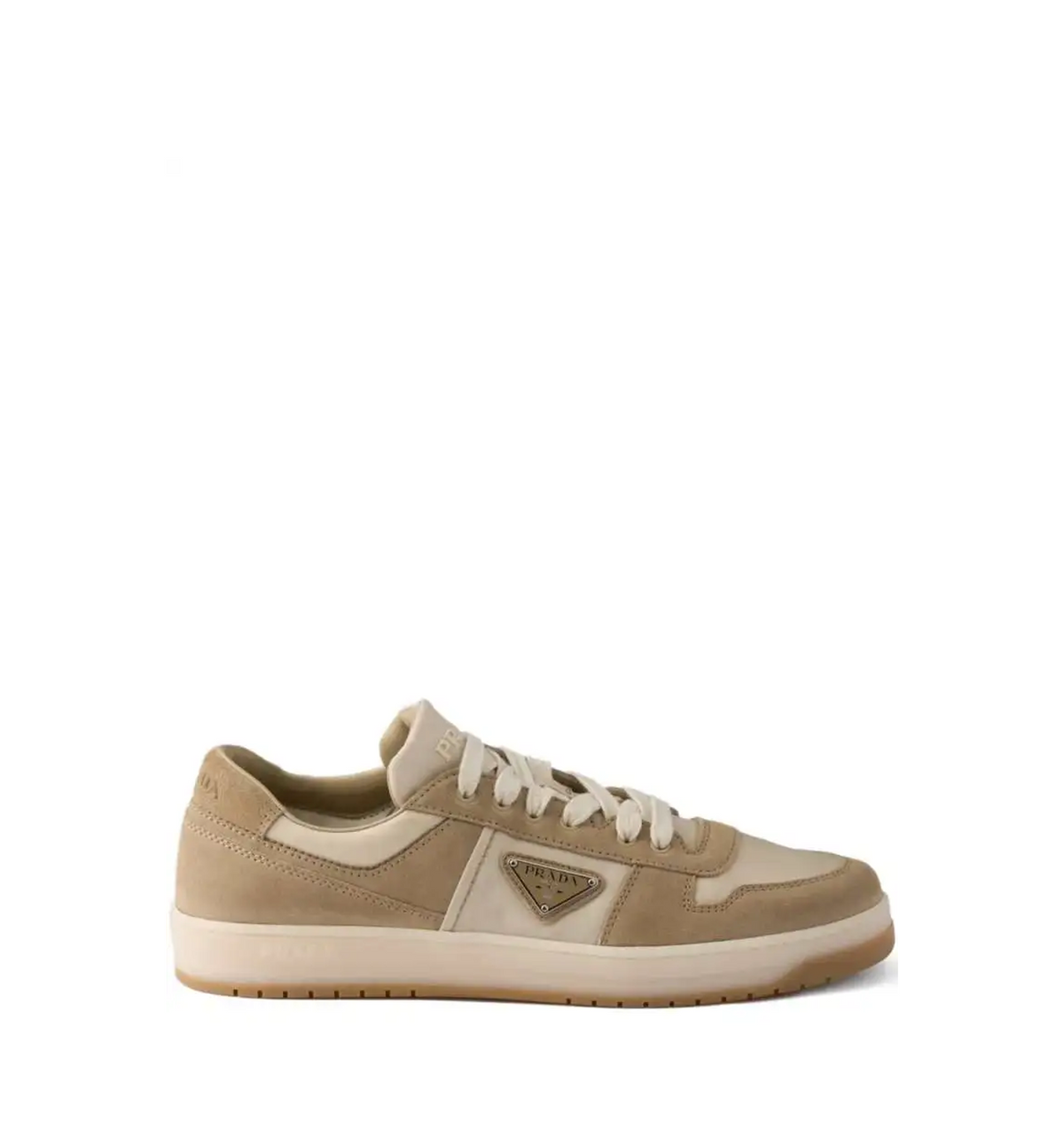 Two-Tone Canvas And Suede Downtown Sneakers