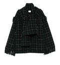 Wool Fringed Scarf Jacket