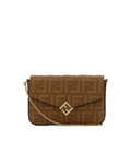 Printed leather FF Diamonds wallet