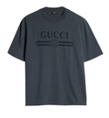 Cotton jersey T-shirt with devoré detail