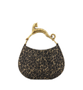 HOBO CAT BAG IN RAFFIA LEOPARD PRINT