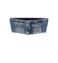 Washed Denim Bandeau Top -