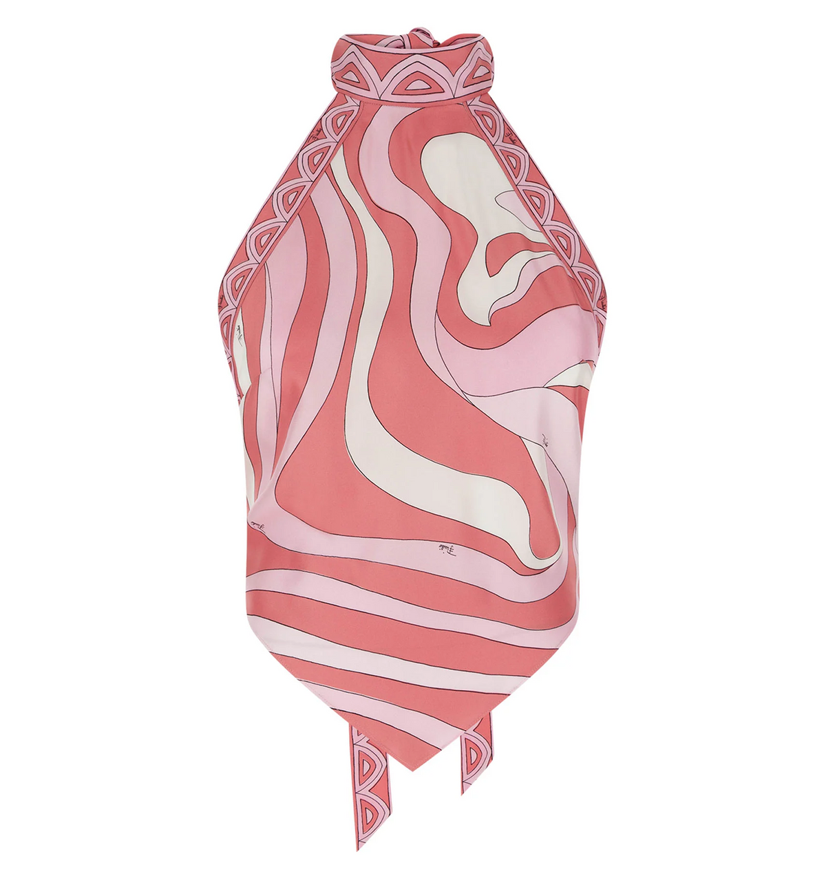 Marmo-print Silk Blouse