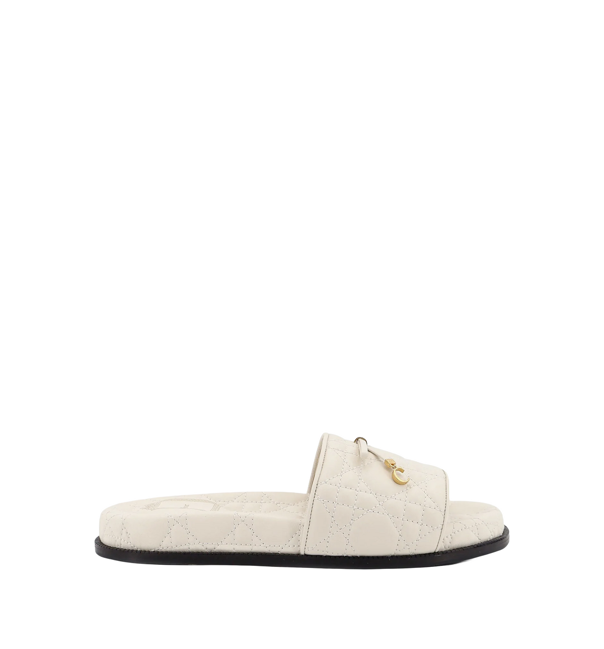 Cannage quilted leather sandals