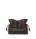 Medium Flamenco clutch in woven nappa calfskin