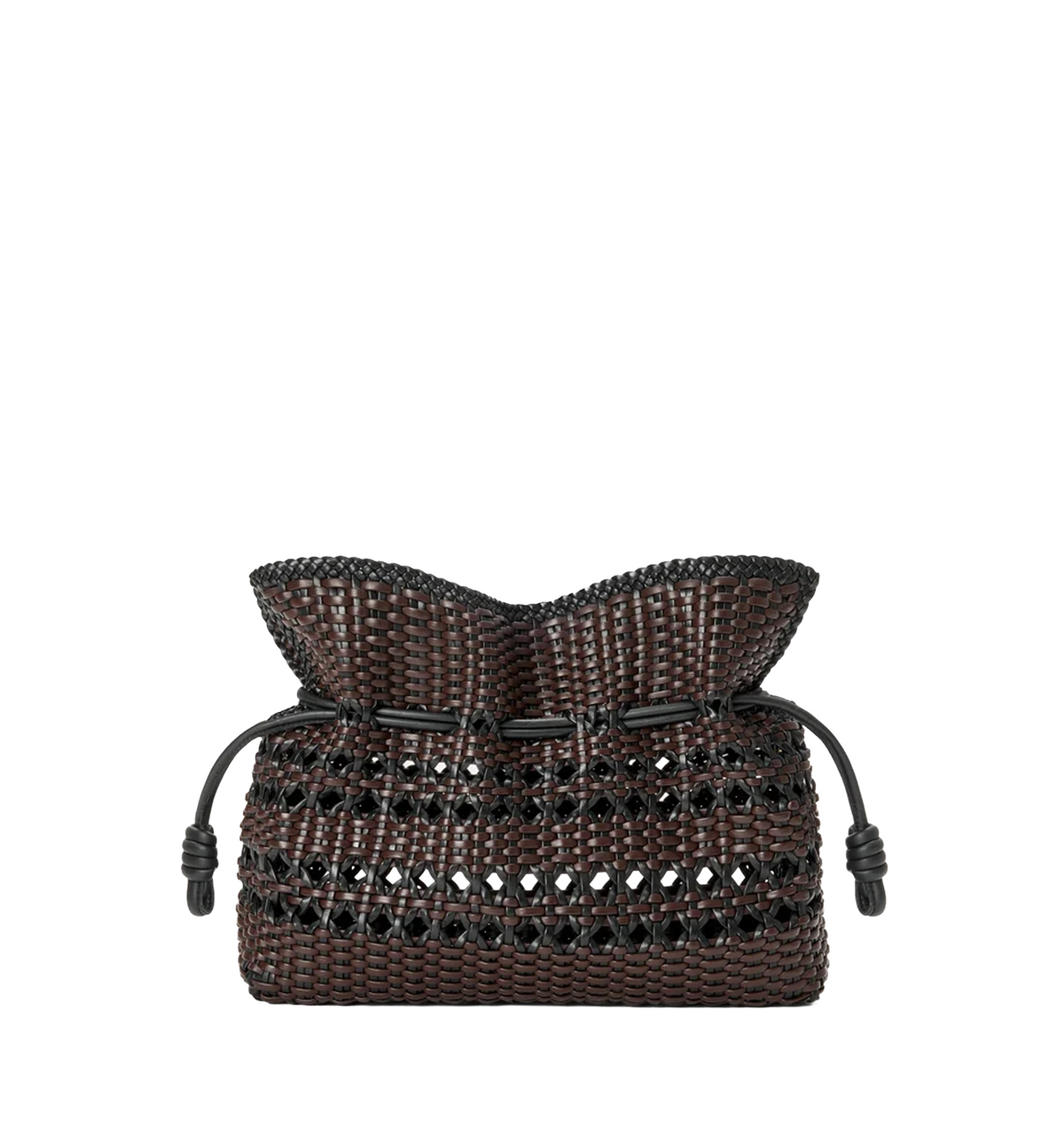 Medium Flamenco clutch in woven nappa calfskin