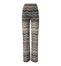 Chevron palazzo trousers with sequins