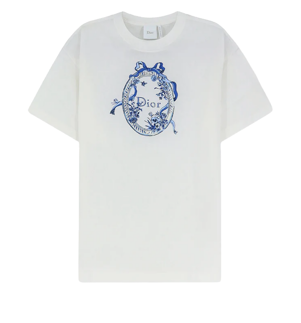 T-Shirt with Toile de Jouy Floral Garden Print