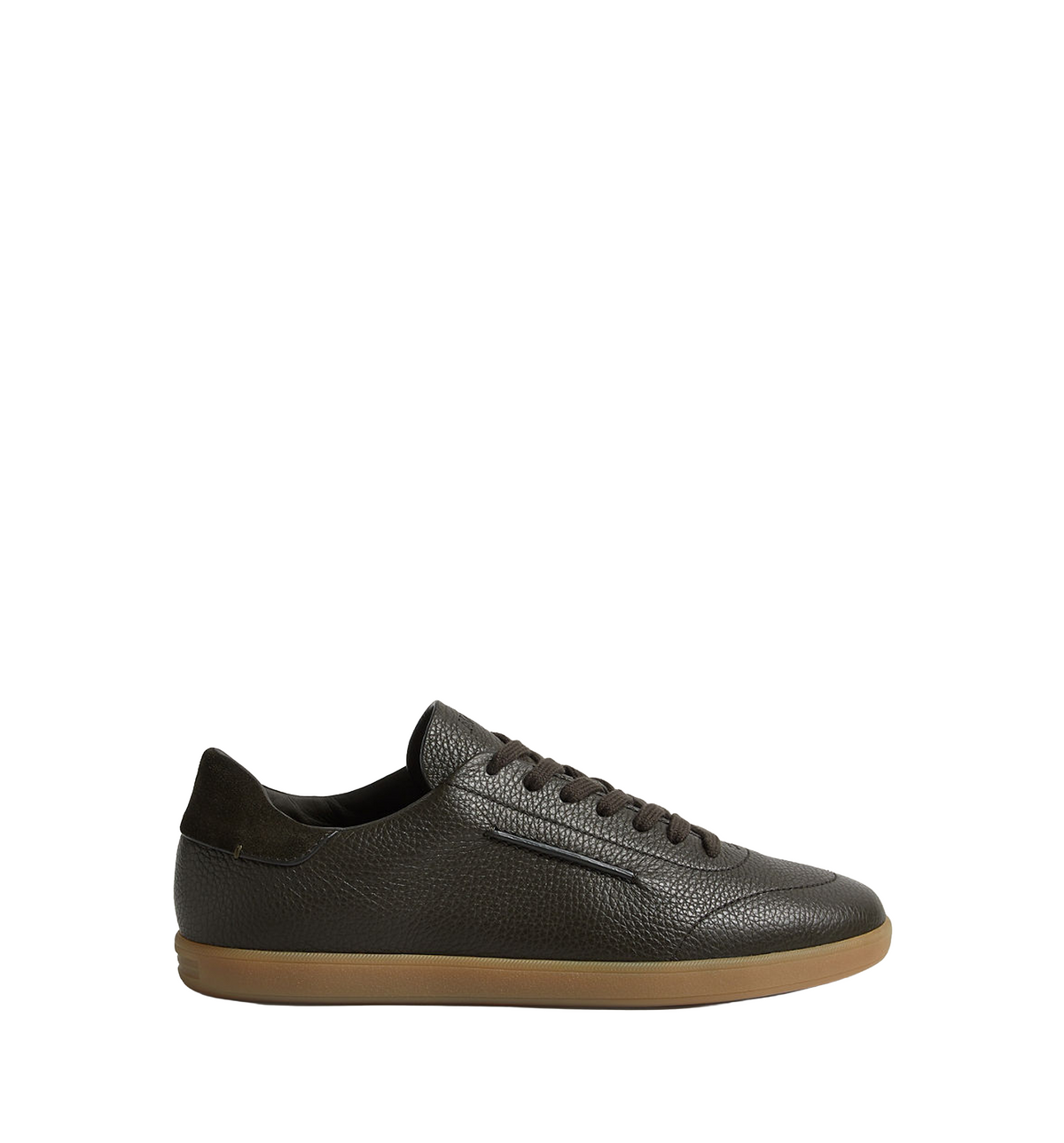 Dark Olive Green Leather 232 Sneakers