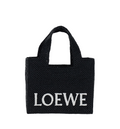 Small LOEWE Font Tote In Raffia