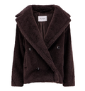Short alpaca coat