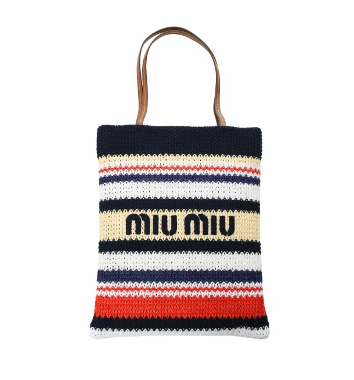 Raffia-effect woven tote bag