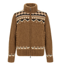 Geometric bouclé cardigan