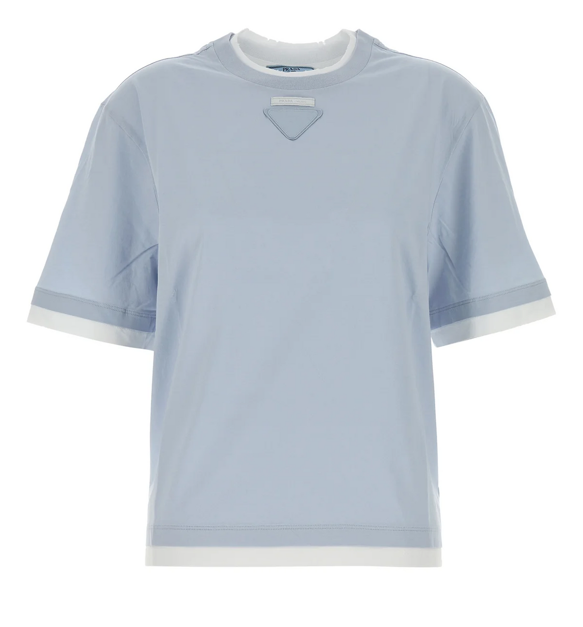 Powder blue cotton t-shirt