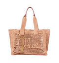 Summer Banana east-west tote bag in raffia
