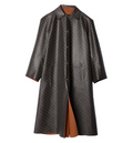 Long Coat With All-over Monogram Pattern