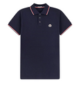 Cotton polo shirt with Logo patch