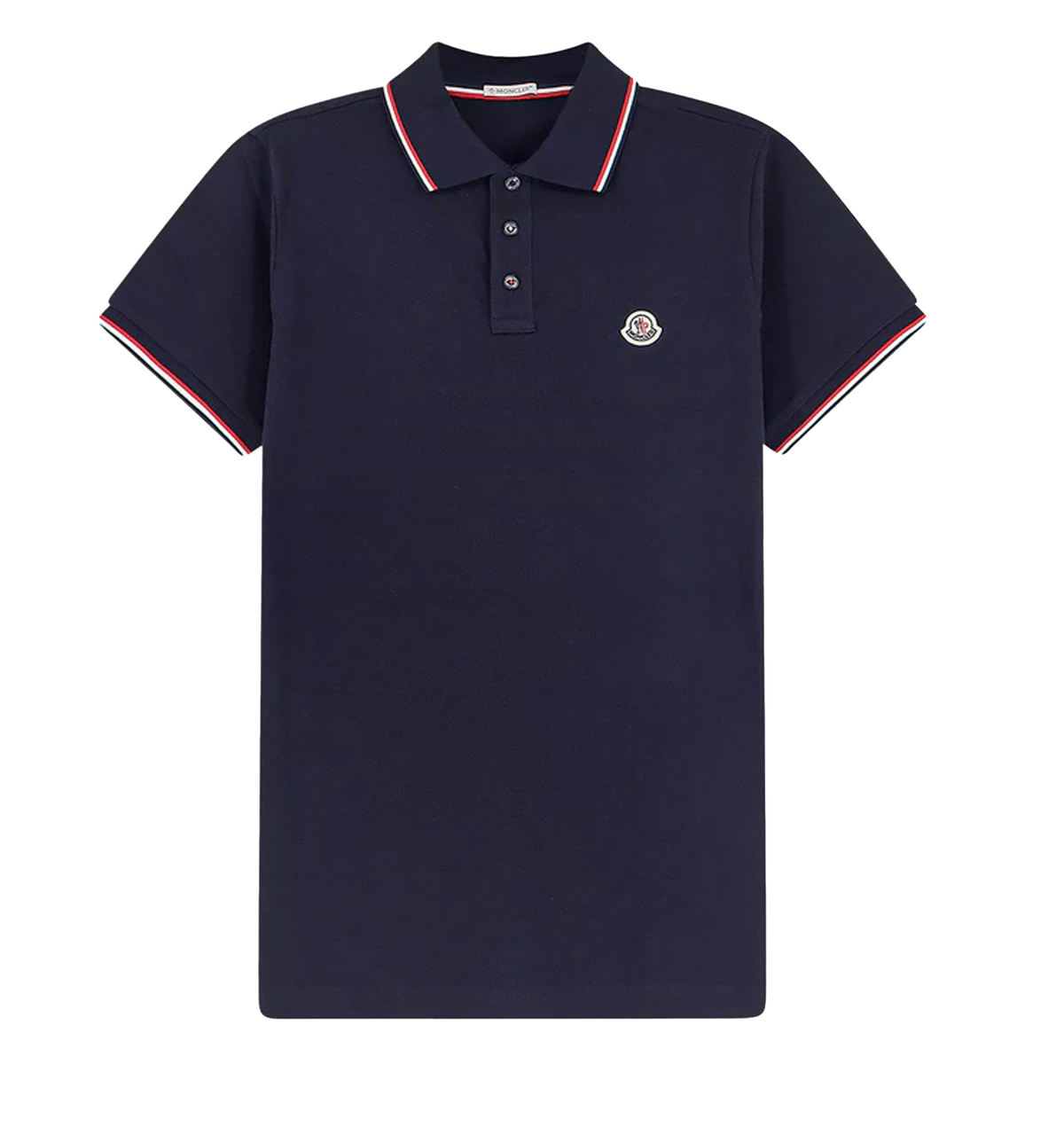 Cotton polo shirt with Logo patch