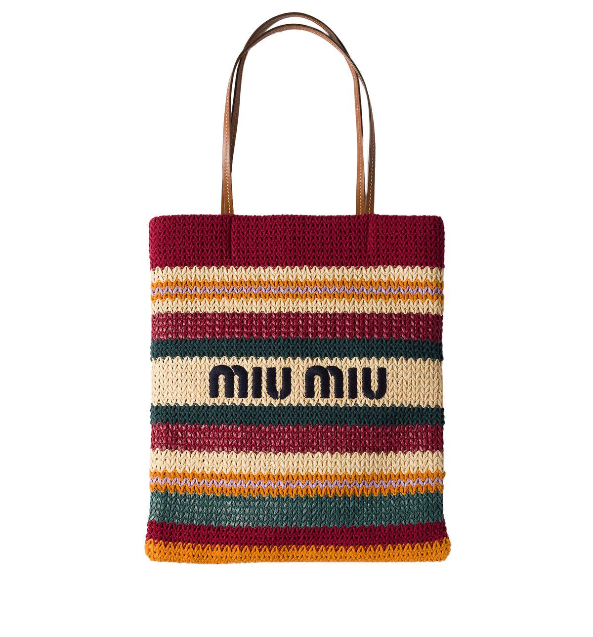 Raffia-effect woven tote bag