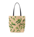 Medium Puzzle Fold tote in raffia and calfskin