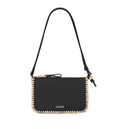 Rio pouch in classic calfskin and raffia