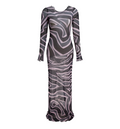 Labirinto Print Tulle Dress